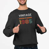 Sweat Adulte Vintage année 1985 Noir