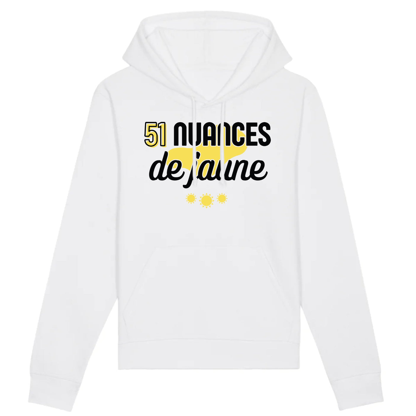 Sweat Capuche Adulte 51 nuances de jaune 