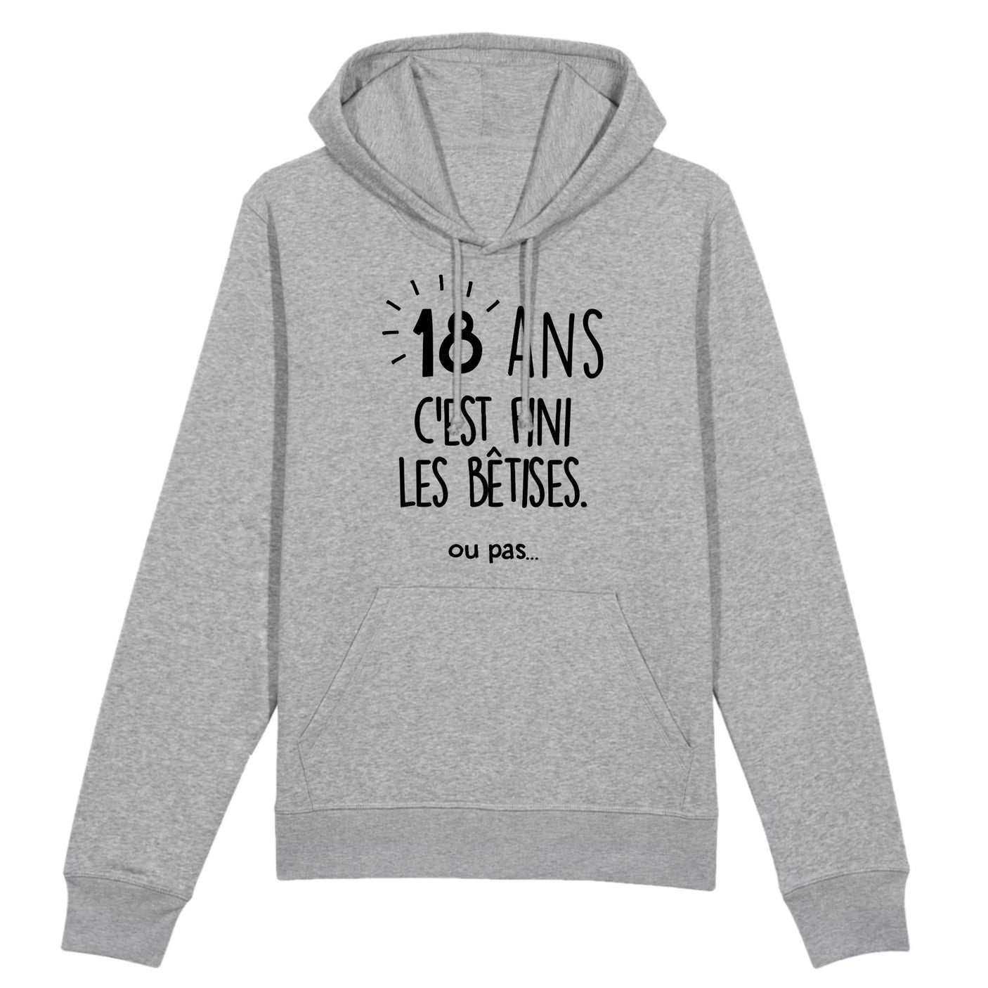 Sweat Capuche Adulte Anniversaire 18 ans 