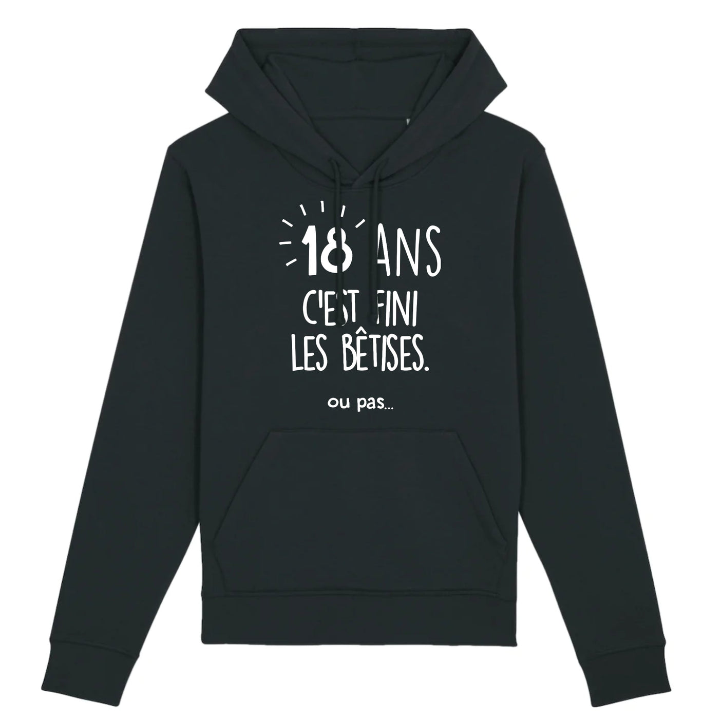 Sweat Capuche Adulte Anniversaire 18 ans 