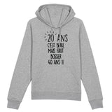 Sweat Capuche Adulte Anniversaire 20 ans 