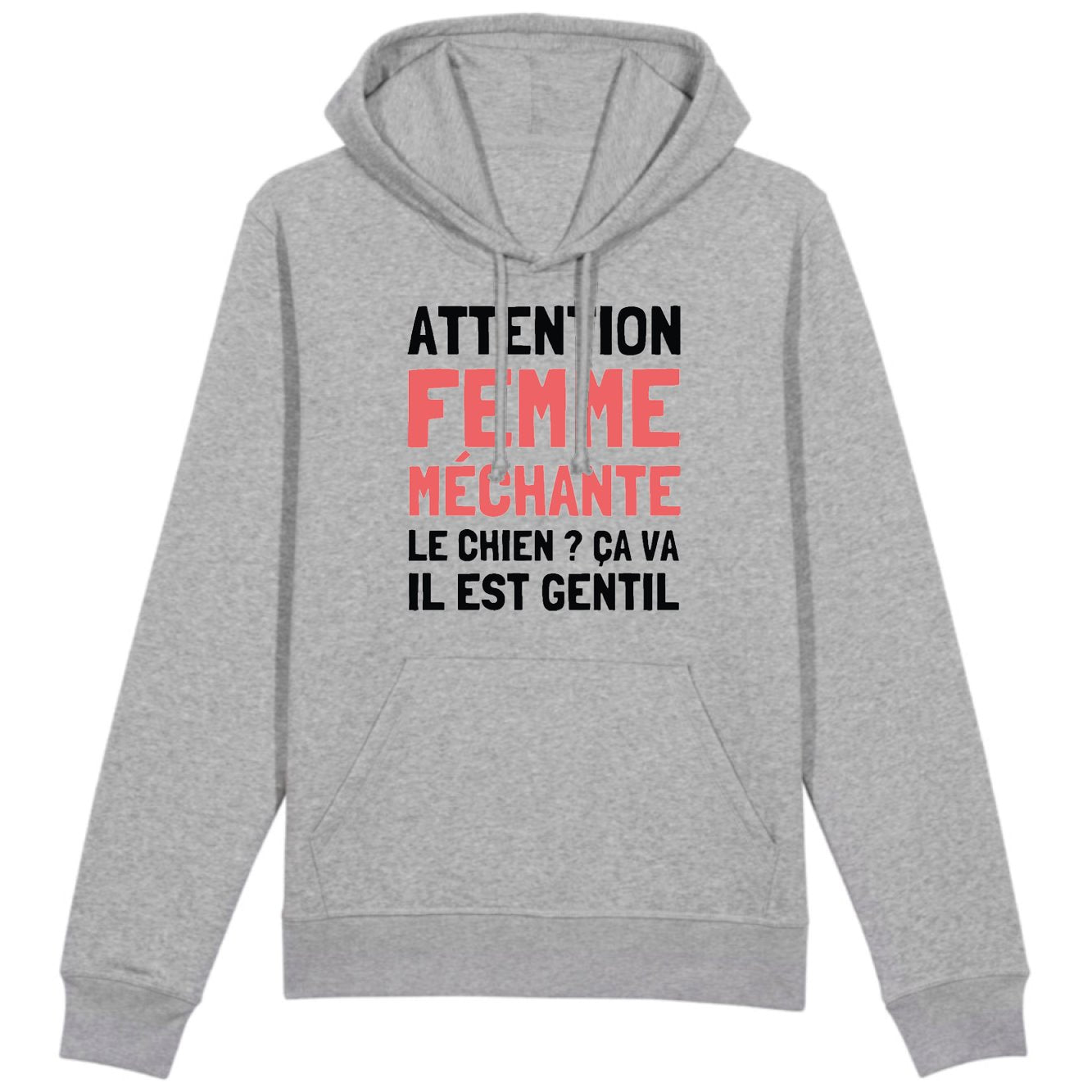 Sweat Capuche Adulte Attention femme méchante 