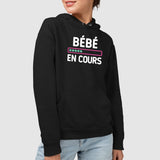 Sweat Capuche Adulte Bébé en cours Noir