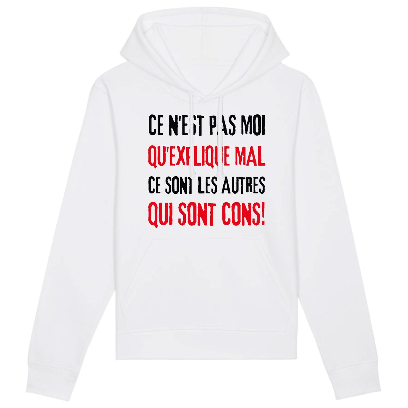 Sweat Capuche Adulte Ce n'est pas moi qui explique mal 