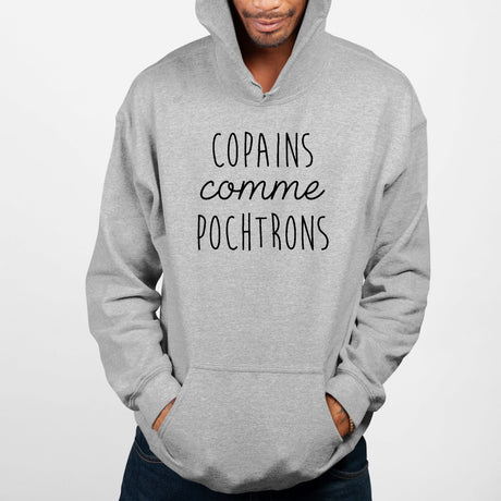 Sweat Capuche Adulte Copains comme pochtrons Gris