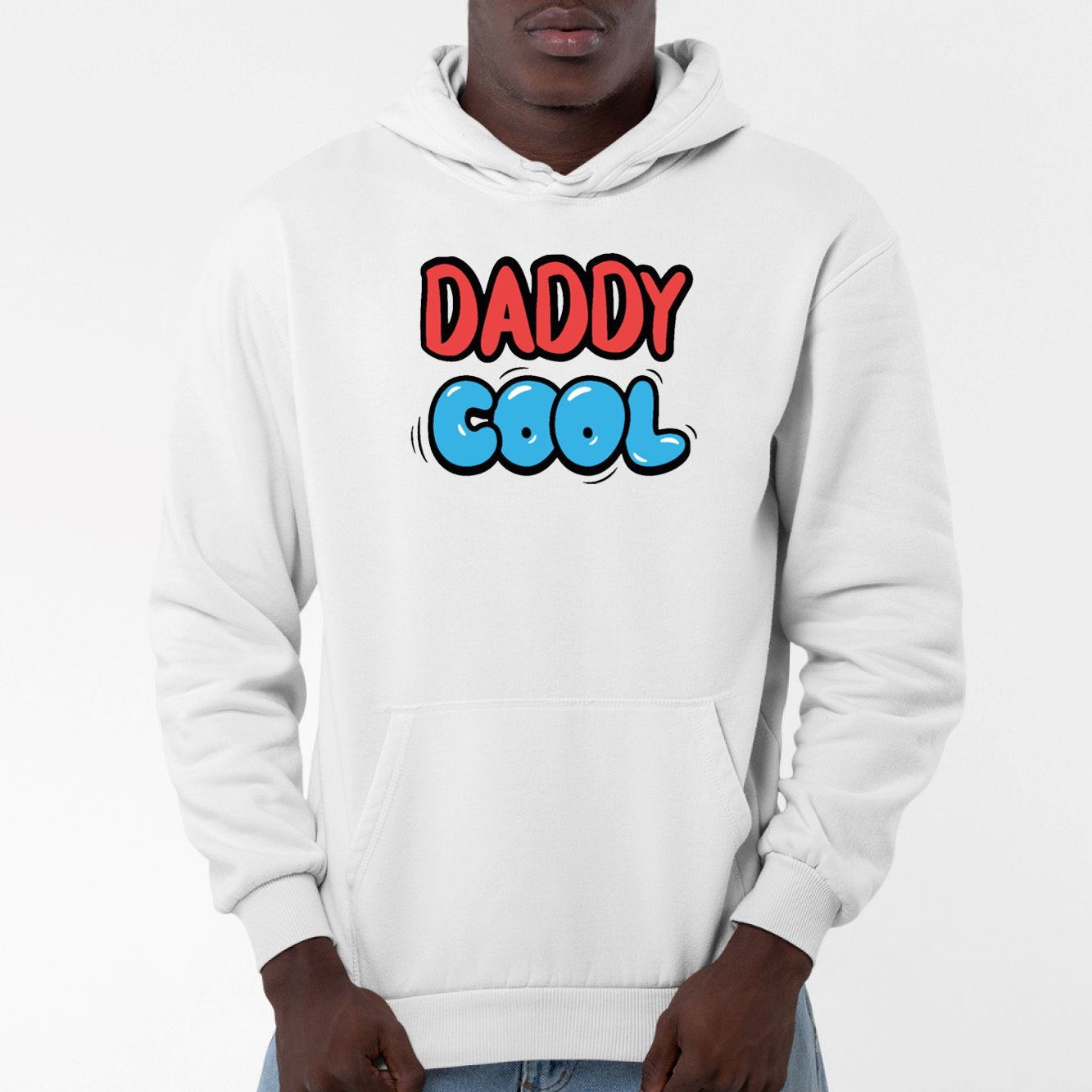 Sweat Capuche Adulte Daddy Cool Blanc