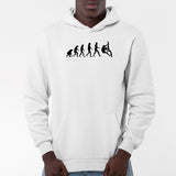 Sweat Capuche Adulte Évolution escalade Blanc