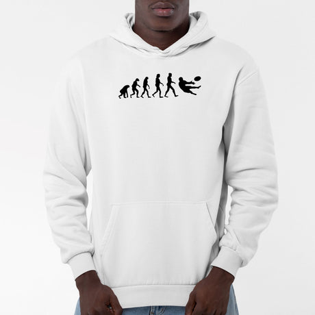 Sweat Capuche Adulte Évolution rugby Blanc