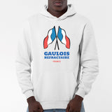 Sweat Capuche Adulte Gaulois réfractaire Blanc