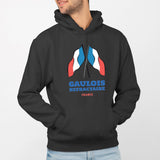 Sweat Capuche Adulte Gaulois réfractaire Noir