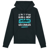 Sweat Capuche Adulte Globalement j'm'en bats les couilles 