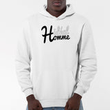 Sweat Capuche Adulte Homme idéal Blanc