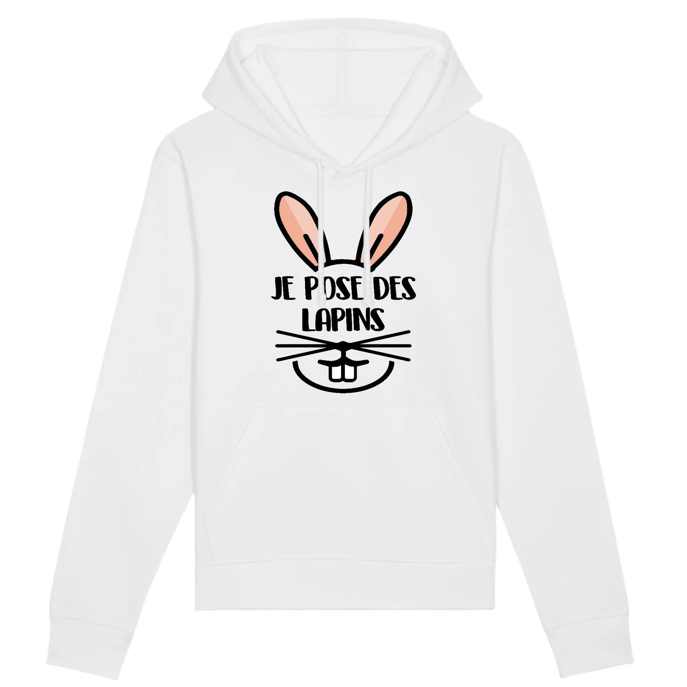 Sweat Capuche Adulte Je pose des lapins 