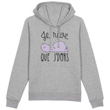 Sweat Capuche Adulte Je rêve que je dors 