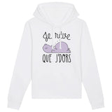 Sweat Capuche Adulte Je rêve que je dors 