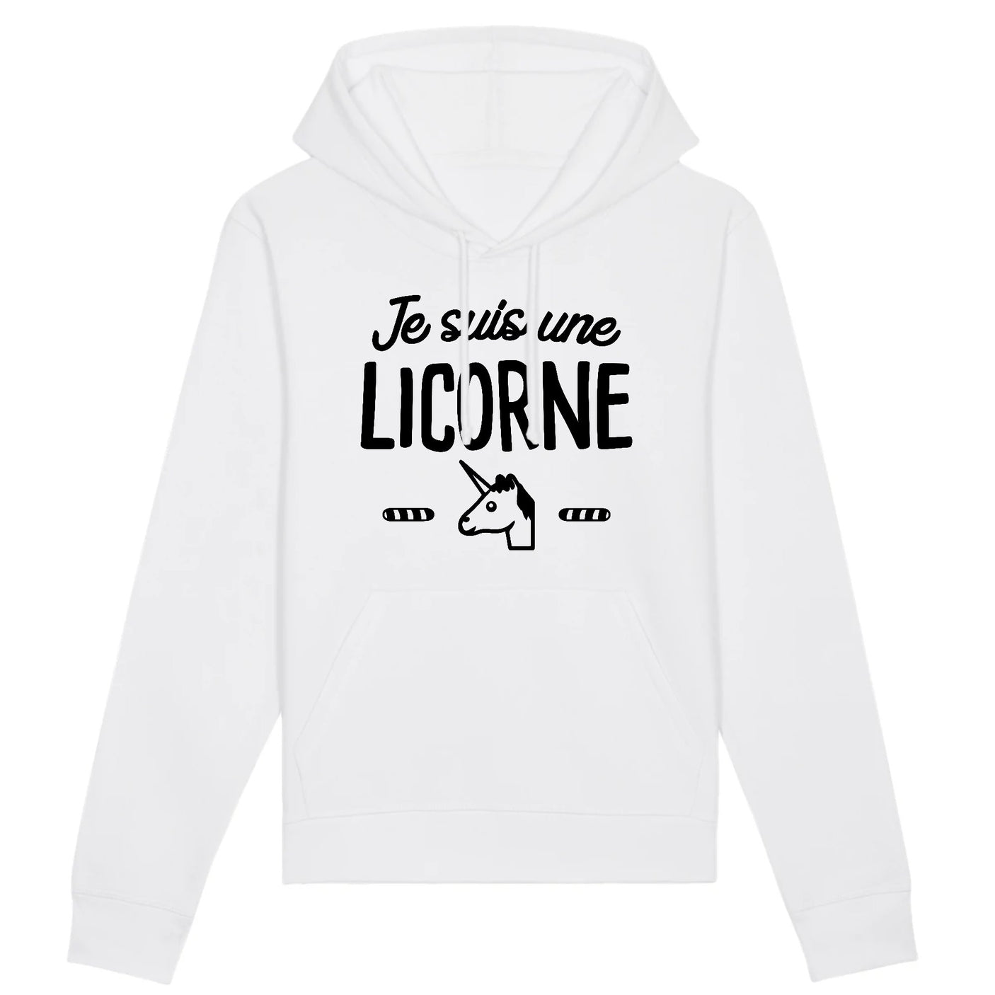 Sweat Capuche Adulte Je suis une licorne 