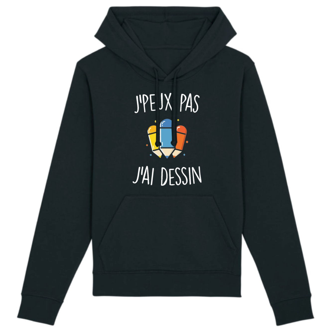 Sweat Capuche Adulte J'peux pas j'ai dessin 
