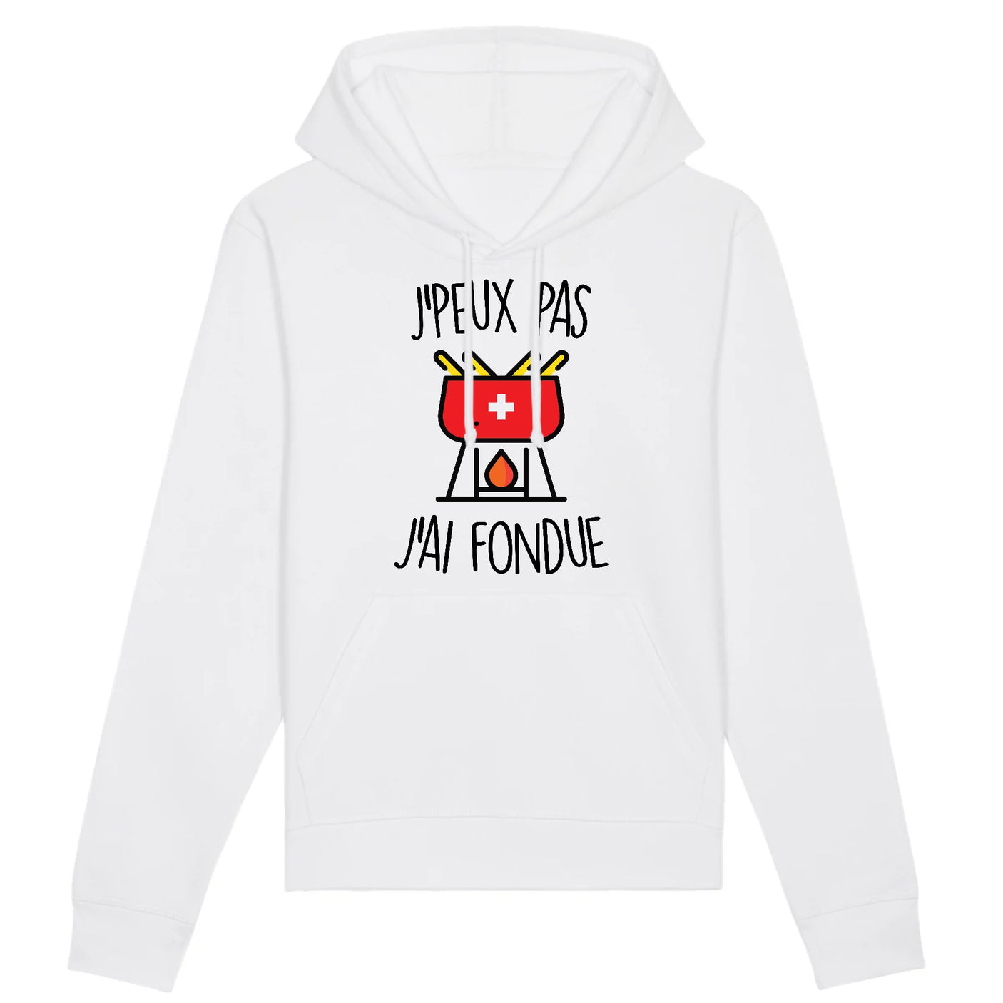 Sweat Capuche Adulte J'peux pas j'ai fondue 