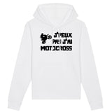 Sweat Capuche Adulte J'peux pas j'ai motocross 