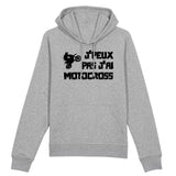 Sweat Capuche Adulte J'peux pas j'ai motocross 