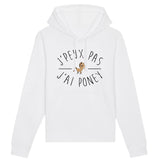 Sweat Capuche Adulte J'peux pas j'ai poney 