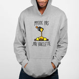 Sweat Capuche Adulte J'peux pas j'ai raclette Gris