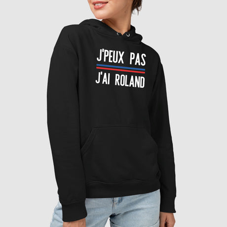 Sweat Capuche Adulte J'peux pas j'ai Roland Noir