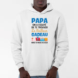 Sweat Capuche Adulte Le meilleur cadeau pour papa Blanc