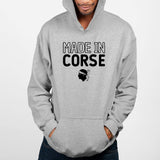 Sweat Capuche Adulte Made in Corse Gris