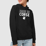 Sweat Capuche Adulte Made in Corse Noir