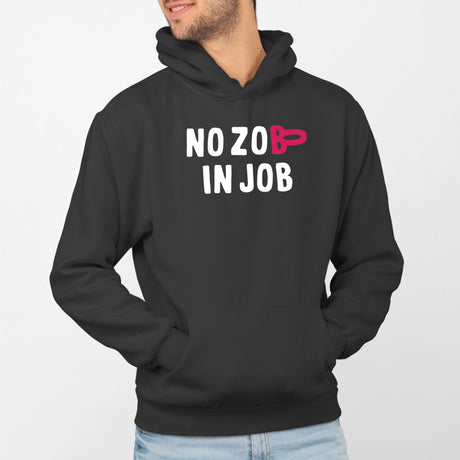 Sweat Capuche Adulte No zob in job Noir