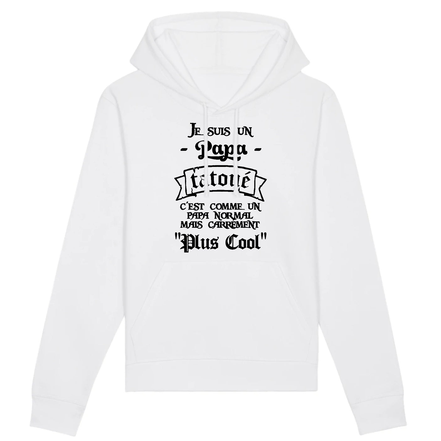 Sweat Capuche Adulte Papa tatoué 