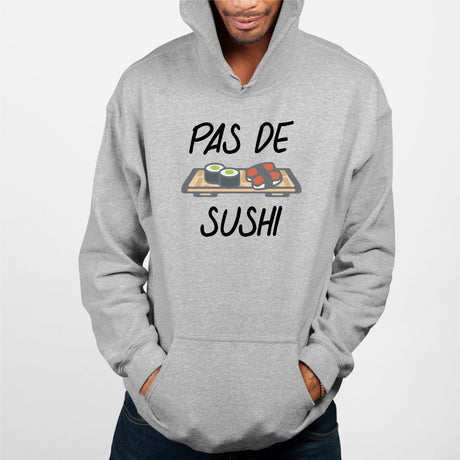 Sweat Capuche Adulte Pas de sushi Gris