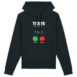 Sweat Capuche Adulte Personnalisé Appel de "votre texte" Noir