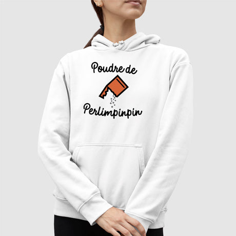 Sweat Capuche Adulte Poudre de perlimpinpin Blanc