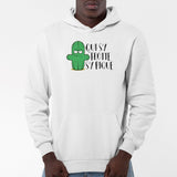 Sweat Capuche Adulte Qui s'y frotte s'y pique Blanc