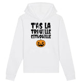 Sweat Capuche Adulte T'as la trouille citrouille 