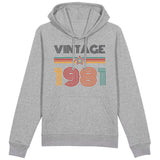 Sweat Capuche Adulte Vintage année 1981 