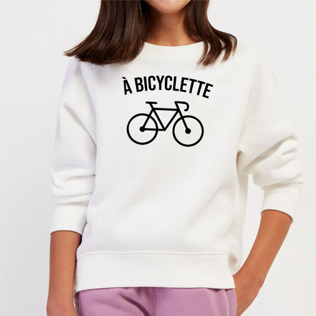 Sweat Enfant À bicyclette Blanc