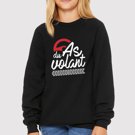 Sweat Enfant As du volant Noir