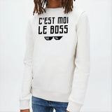 Sweat Enfant C'est moi le boss Blanc