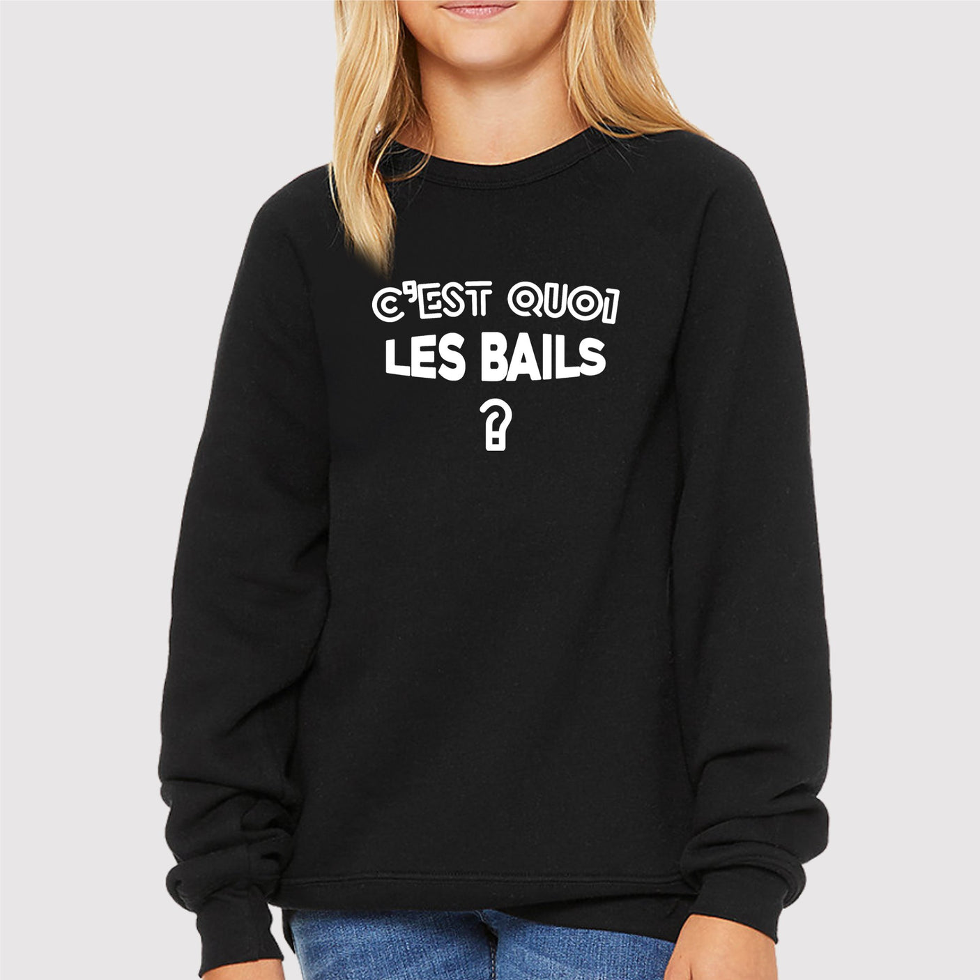 Sweat Enfant C'est quoi les bails Noir