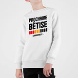 Sweat Enfant Chargement prochaine bêtise Blanc