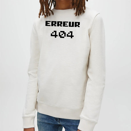 Sweat Enfant Erreur 404 Blanc