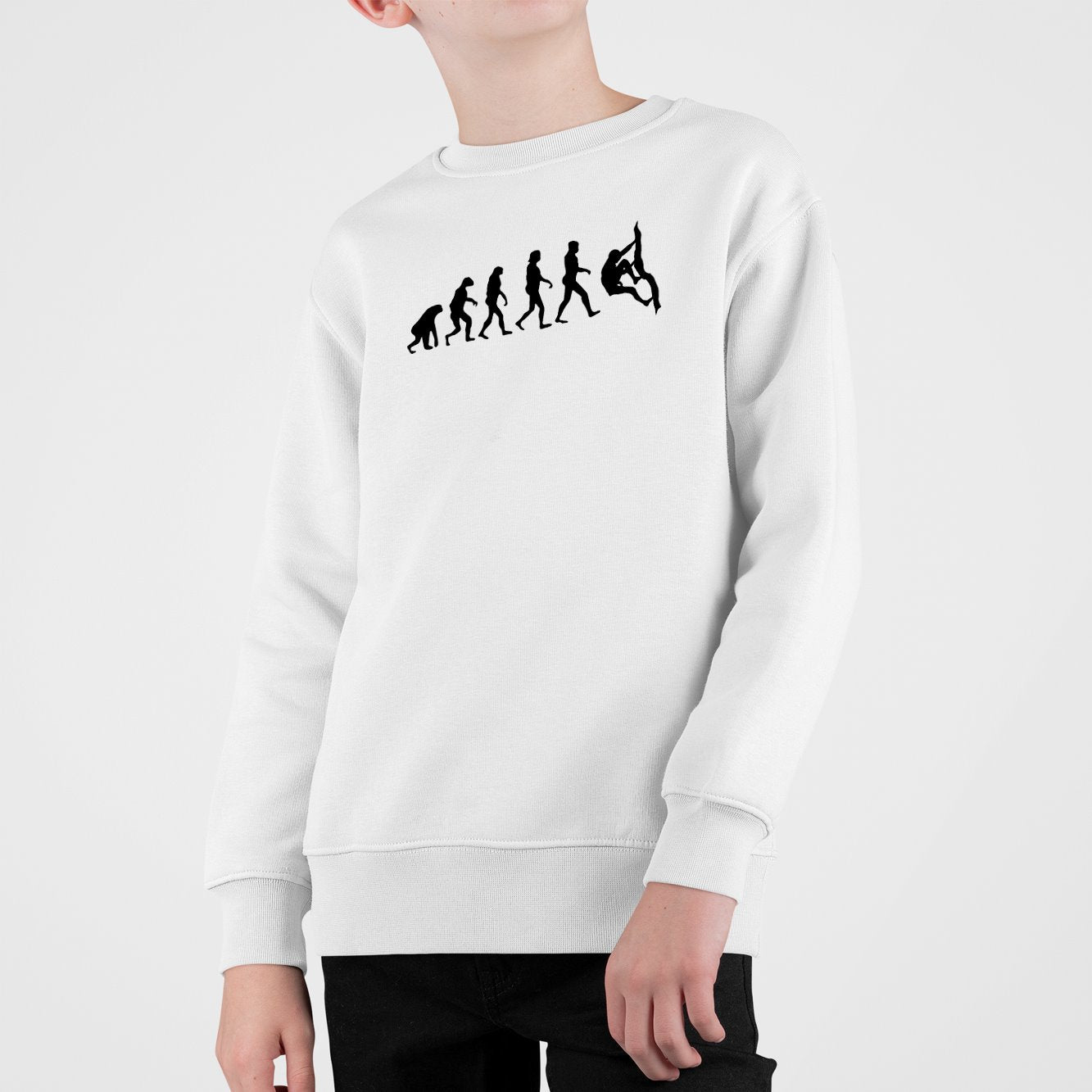 Sweat Enfant Évolution escalade Blanc