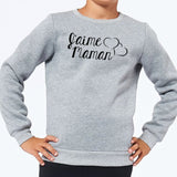 Sweat Enfant J'aime maman Gris