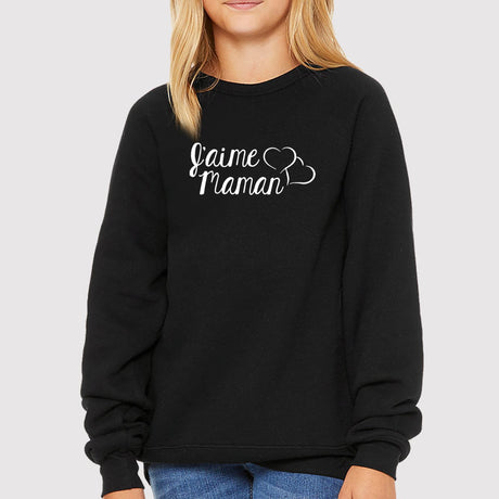 Sweat Enfant J'aime maman Noir