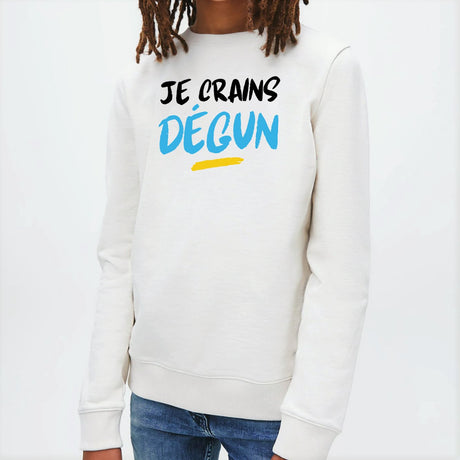 Sweat Enfant Je crains dégun Blanc