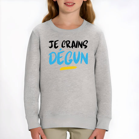 Sweat Enfant Je crains dégun Gris