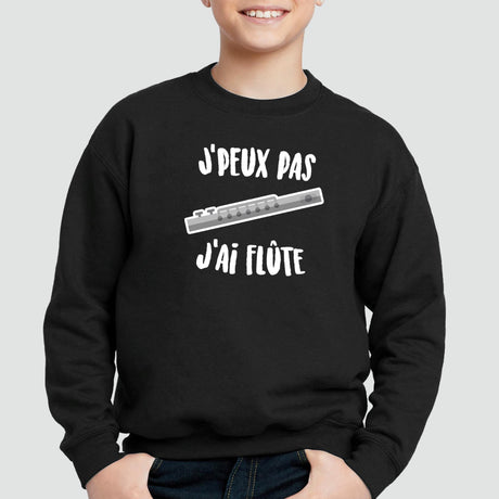 Sweat Enfant J'peux pas j'ai flûte Noir